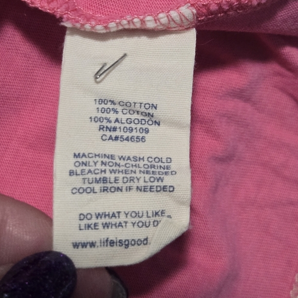 Life Is Good Women Pink Lemonade Take Your Sweet Time Graphic T Shirt Size Large - Picture 6 of 7